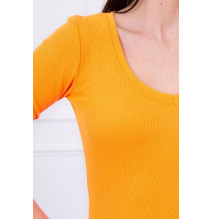 Női nyakkivágású ruha MI8863 narancs neon