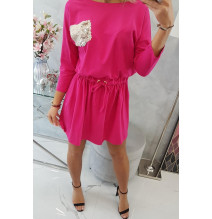 Női ruha, flitter zseb MI9004 fukszia