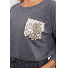 Női ruha, flitter zseb MI9004 grafit