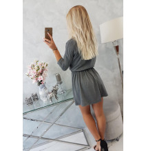 Női ruha, flitter zseb MI9004 grafit