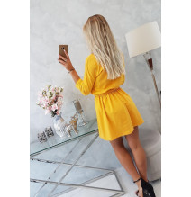 Női ruha, flitter zseb MI9004 okker