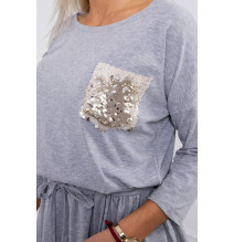 Ruha flitter zseb MI9004 szürke