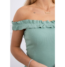 Ruha díszített hevederekkel MI9097 sötét menta