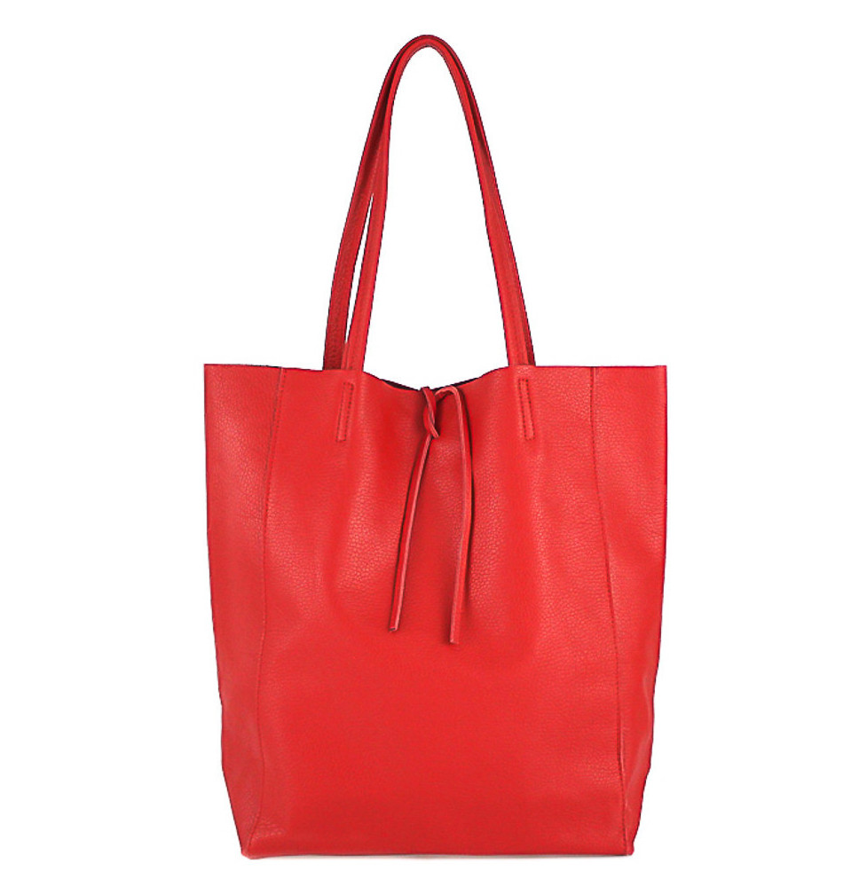 Bőr vásárló kézitáska 396 piros