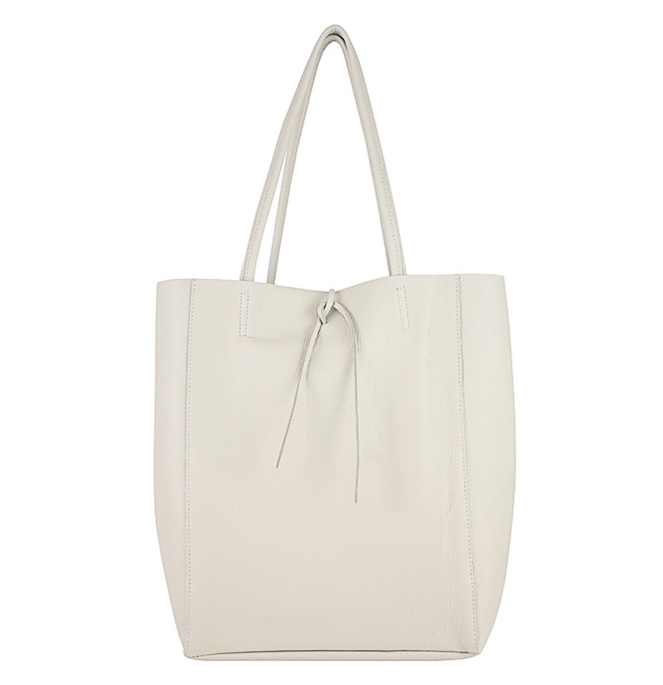 Bőr bevásárló kézitáska 396 bézs