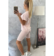 Felsők és nadrágok MI9099 por rózsaszín