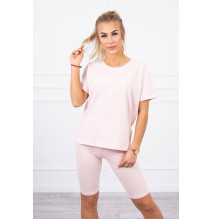 Felsők és nadrágok MI9099 sötét por rózsaszín