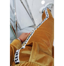 Velúr szett kapucnival MI9104 okker