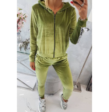 Velúr szett kapucnival MI9104 zöld