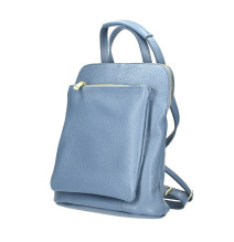 Bőr hátizsák MI899 azúrkék Made In italy