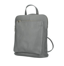 Bőr hátizsák MI899 sötét szürke Made In italy