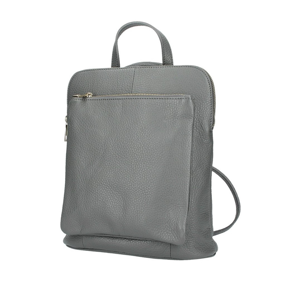 Bőr hátizsák MI899 sötét szürke Made In italy
