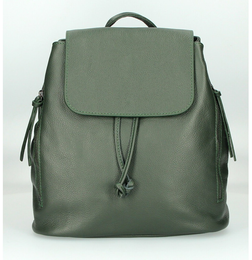 Női bőr hátizsák 420 sötétzöld Made in Italy