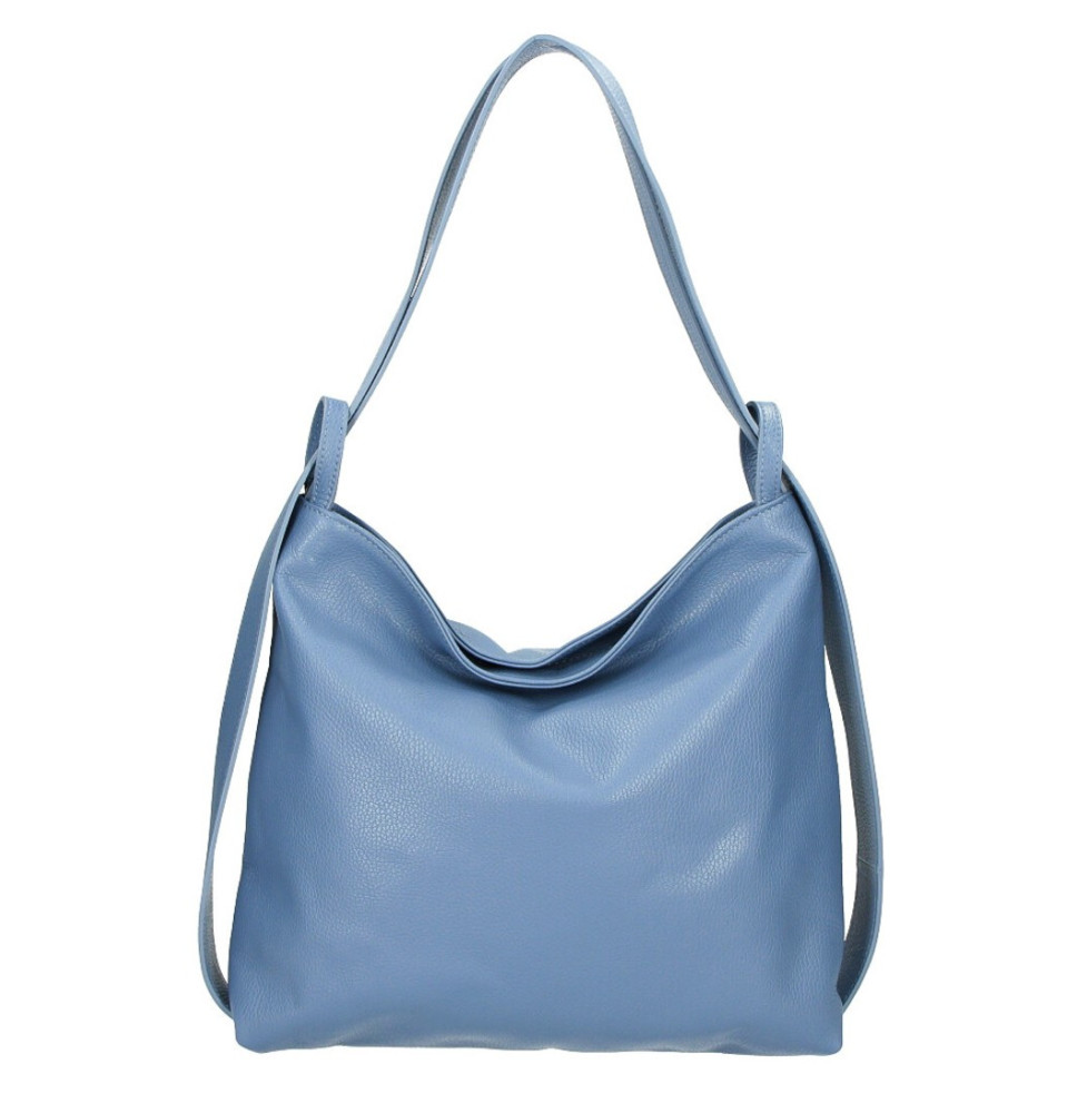 Bőr válltáska 579 azúrkék Made in Italy