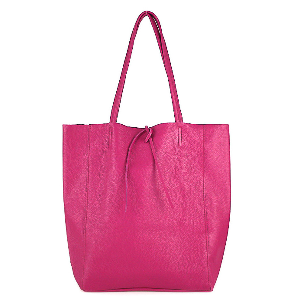 Bőr vásárló kézitáska 396 fukszia