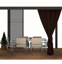 Kerti függöny a teraszon MIG27 sötétbarna