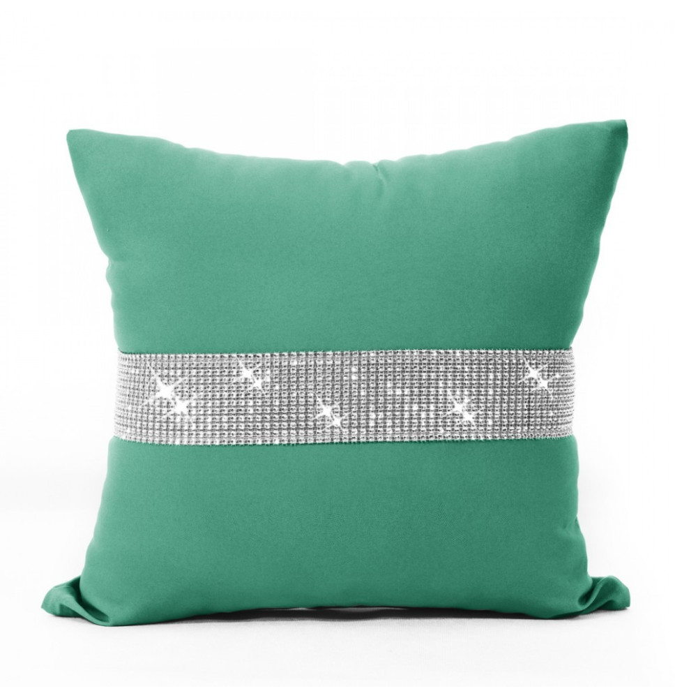 Párnahuzat cirkonokkal 40x40 cm tenger színe