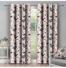 Függöny a gyűrűk 140x250 cm barna