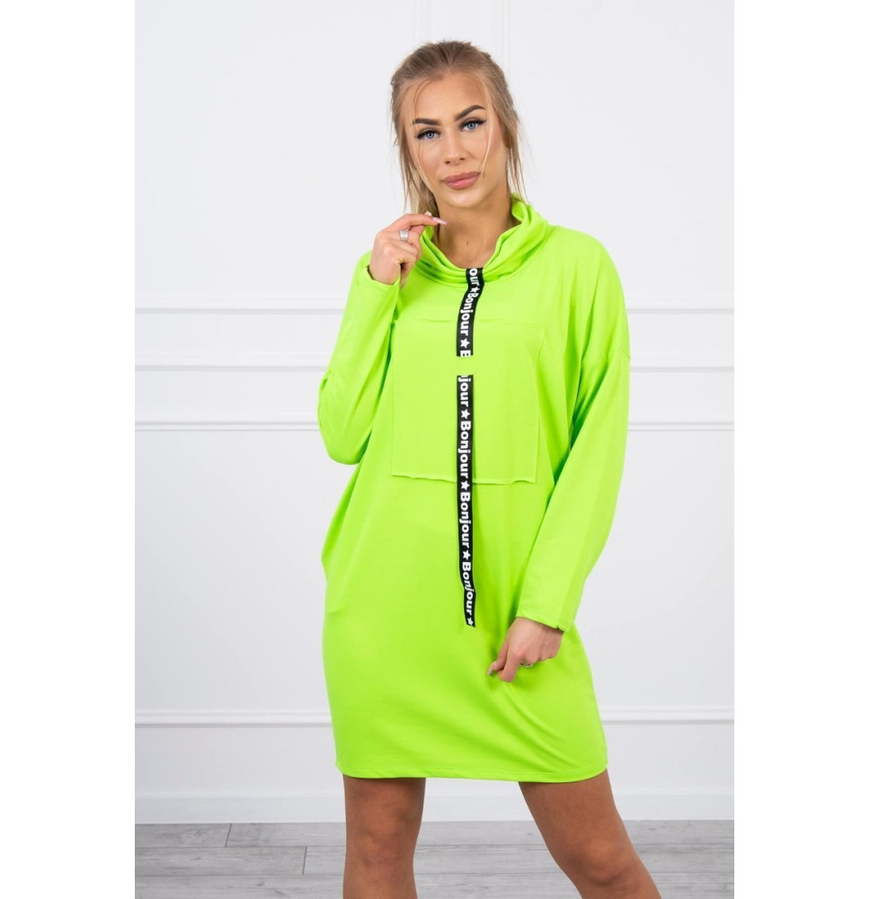 Ruha kapucnival Bonjour MI0153 neon zöld