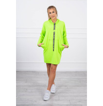 Ruha kapucnival Bonjour MI0153 neon zöld