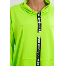 Ruha kapucnival Bonjour MI0153 neon zöld