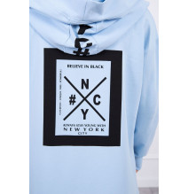 Kardigánt oversize MI0044 égszínkék