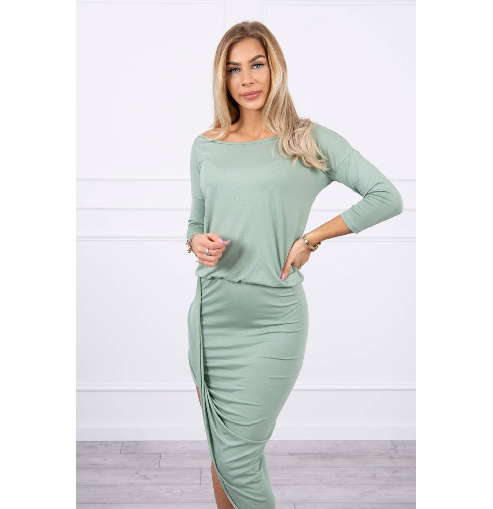 Női aszimmetrikus ruha MI8923 sötét menta