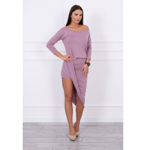 Női aszimmetrikus ruha MI8923 sötét rózsaszín