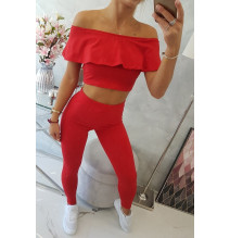 Női szett MI8885 egy fodorral piros