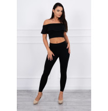 Női szett MI8885 egy fodorral fekete