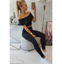 Női szett MI8885 egy fodorral fekete