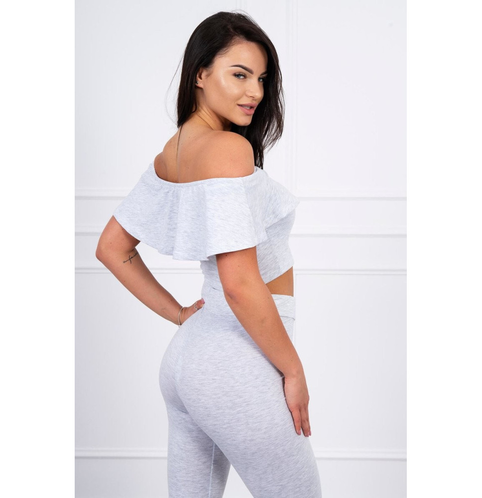 Női szett MI8885 egy fodorral világos szürke