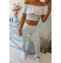 Női szett MI8885 egy fodorral világos szürke