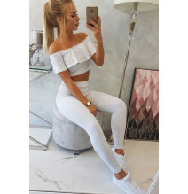 Női szett MI8885 egy fodorral világos szürke