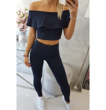 Női szett MI8885 egy fodorral sötétkék