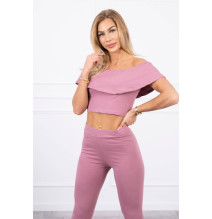 Női szett MI8885 egy fodorral sötét rózsaszín