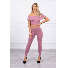 Női szett MI8885 egy fodorral sötét rózsaszín