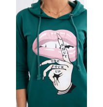 Ruha meghosszabbított hátsó és színes nyomtatott elülső MI64632 zöld