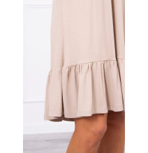 Női ruha vékony hevederekkel MI9080 bézs