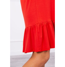 Női ruha vékony hevederekkel MI9080 piros