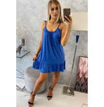 Női ruha vékony hevederekkel MI9080 farmer