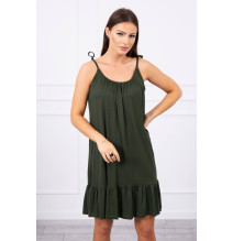 Női ruha vékony hevederekkel MI9080 khaki