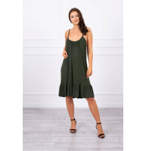 Női ruha vékony hevederekkel MI9080 khaki