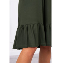 Női ruha vékony hevederekkel MI9080 khaki