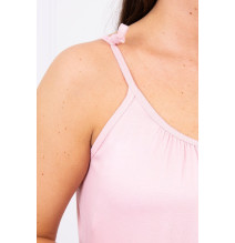 Női ruha vékony hevederekkel MI9080 por rózsaszín