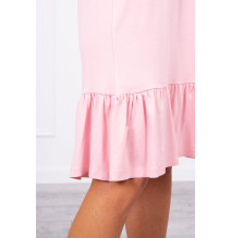 Női ruha vékony hevederekkel MI9080 por rózsaszín