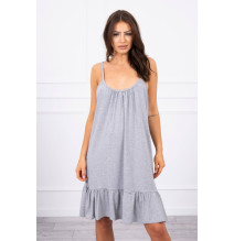 Női ruha vékony hevederekkel MI9080 szürke