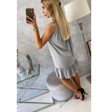 Női ruha vékony hevederekkel MI9080 szürke