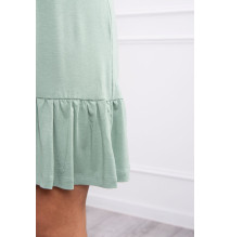 Női ruha vékony hevederekkel MI9080 sötét menta