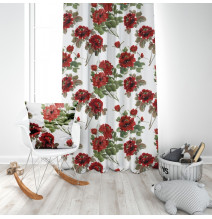 Párnahuzat MIGD116 40x40 cm piros virágok